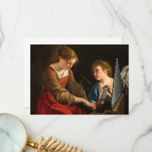 Saint Cecilia and an Angel by Orazio Gentileschi Thank You Card