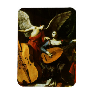 Saint Cecilia and the Angel by Carlo Saraceni Magnet