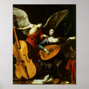 Saint Cecilia and the Angel by Carlo Saraceni Poster
