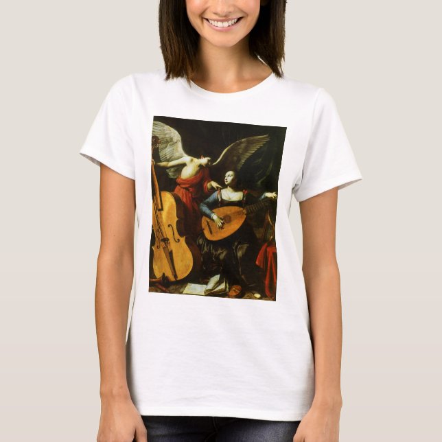 Saint Cecilia and the Angel by Carlo Saraceni T-Shirt (Front)