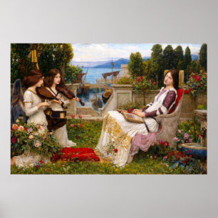 Saint Cecilia by John William Waterhouse Poster