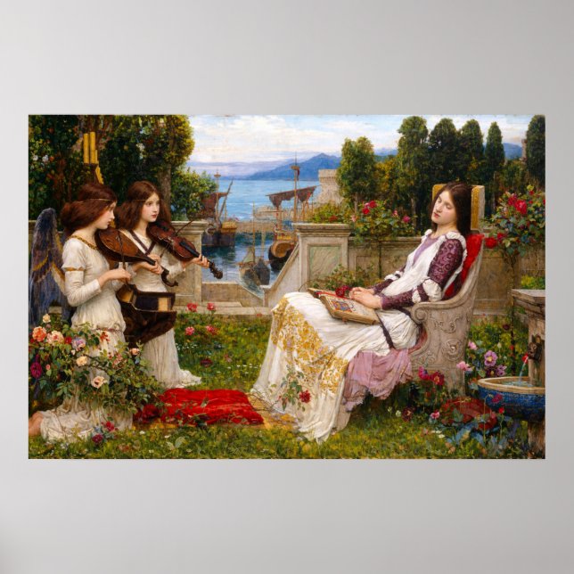 Saint Cecilia by John William Waterhouse Poster (Front)