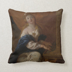Saint Cecilia c.1700 (Oil on Paper) Cushion
