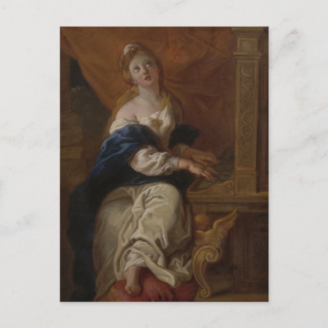 Saint Cecilia | c.1700 (Oil on Paper) Postcard (Front)