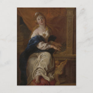 Saint Cecilia c.1700 (Oil on Paper) Postcard