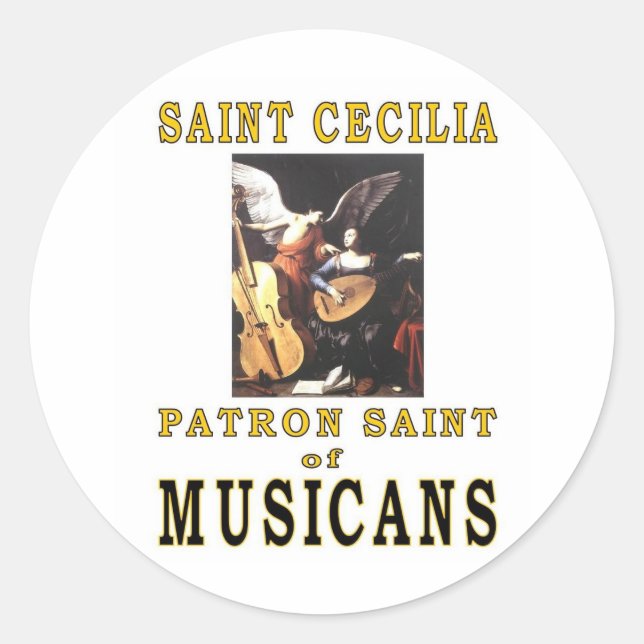SAINT CECILIA CLASSIC ROUND STICKER (Front)