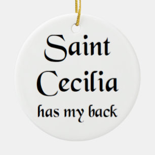 saint cecilia coffee mug ceramic tree decoration