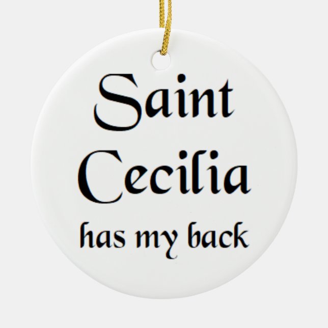 saint cecilia coffee mug ceramic tree decoration (Front)