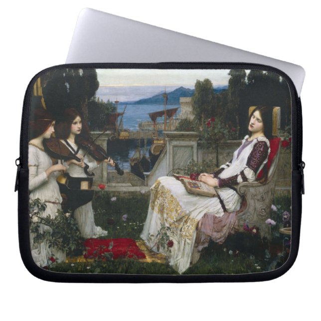 Saint Cecilia in the Garden Laptop Sleeve (Front)