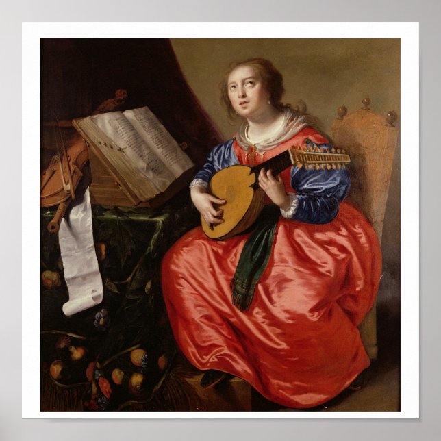 Saint Cecilia (oil on canvas) Poster (Front)