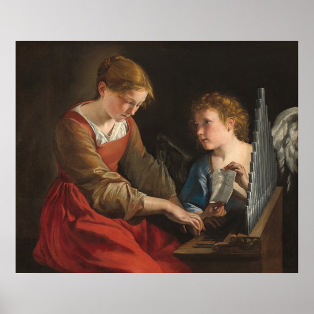 Saint Cecilia - Orazio Gentileschi Fine Art Poster (Front)