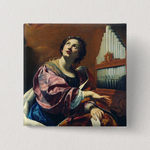 Saint Cecilia Premium "Heavenly Concert" Art Print 15 Cm Square Badge