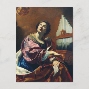 Saint Cecilia Premium "Heavenly Concert" Art Print Holiday Postcard