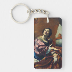 Saint Cecilia Premium "Heavenly Concert" Art Print Key Ring