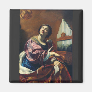 Saint Cecilia Premium "Heavenly Concert" Art Print Magnet