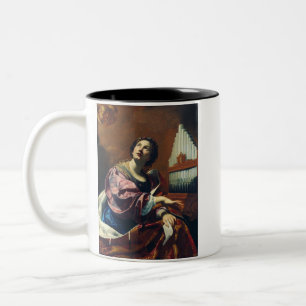 Saint Cecilia Premium "Heavenly Concert" Art Print Two-Tone Coffee Mug