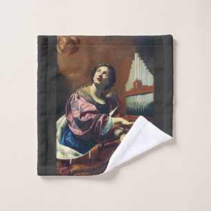 Saint Cecilia Premium "Heavenly Concert" Art Print Wash Cloth