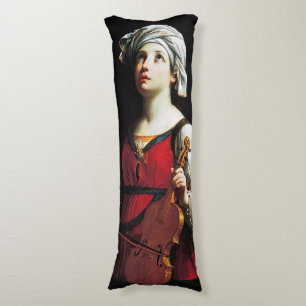 Saint Cecilia (St. Cecilia), Guido Reni Body Cushion