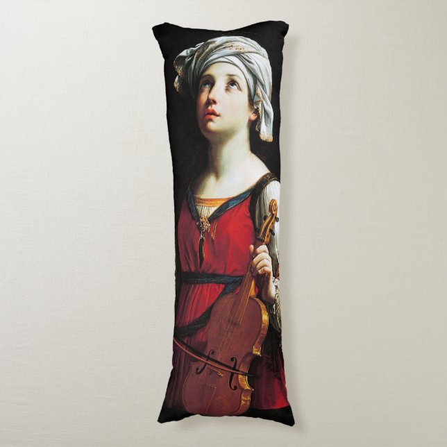 Saint Cecilia (St. Cecilia), Guido Reni Body Cushion (Front Vertical)