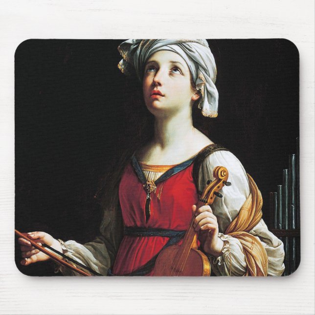 Saint Cecilia (St. Cecilia), Guido Reni Mouse Mat (Front)