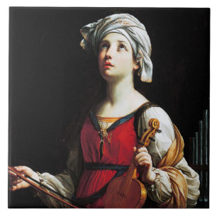 Saint Cecilia (St. Cecilia), Guido Reni Tile