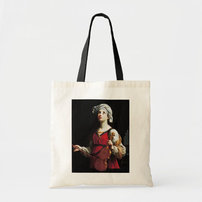 Saint Cecilia (St. Cecilia), Guido Reni Tote Bag (Front)