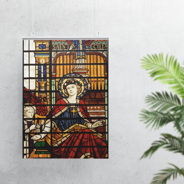 Saint Cecilia Stained Glass Poster (Creator Uploaded)