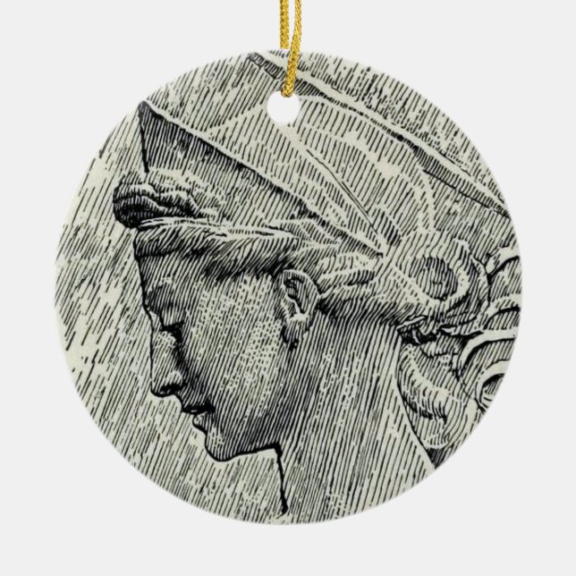 Saint Cecilia Virgin and martyr Ceramic Tree Decoration (Front)