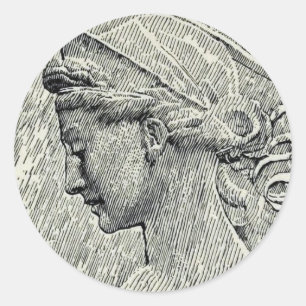 Saint Cecilia Virgin and martyr Classic Round Sticker