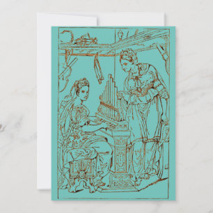Saint Cecilia with Saint Catherine of Alexandria Holiday Card