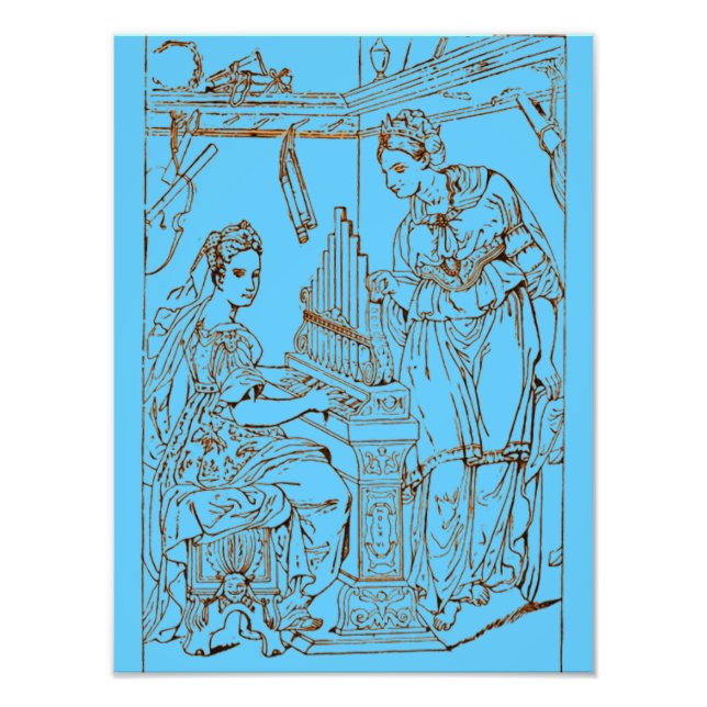 Saint Cecilia with Saint Catherine of Alexandria Photo Print (Front)