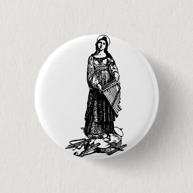 Saint Cecilia with violin by Raphael 3 Cm Round Badge (Front)