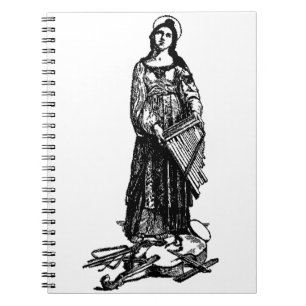 Saint Cecilia with violin by Raphael Notebook