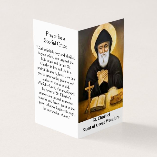 Saint Charbel Prayer Card (Outside)