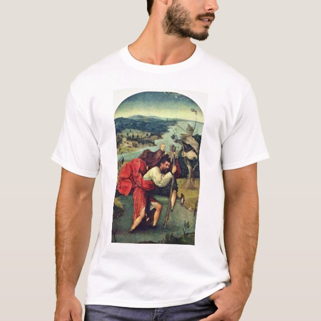 Saint Christopher. By Hieronymus Bosch (Best Quali T-Shirt (Front)
