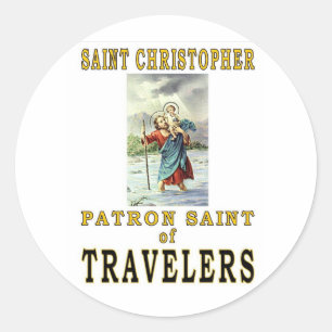 SAINT CHRISTOPHER CLASSIC ROUND STICKER