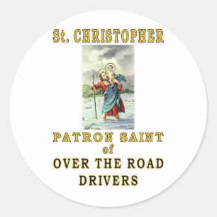 SAINT CHRISTOPHER CLASSIC ROUND STICKER