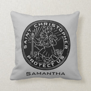 Saint Christopher Medal Cushion