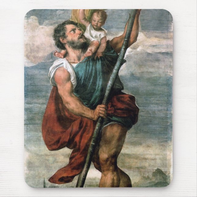 Saint Christopher Mouse Mat (Front)
