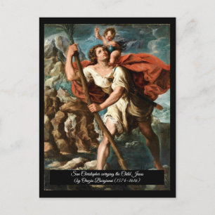 Saint Christopher Patron saint of Travelers Postcard