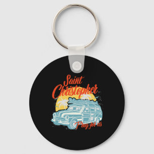 Saint Christopher Surfer Dude Surfing Men Beach Ca Key Ring