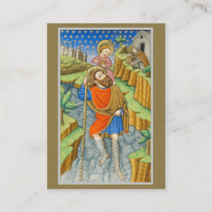 Saint Christopher Traveller prayer Enclosure Card