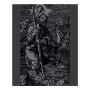Saint Christopher venerated by Christians  Poster