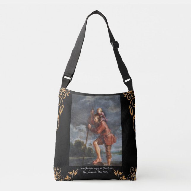 Saint Christopher with infant Christ Crossbody Bag (Front)