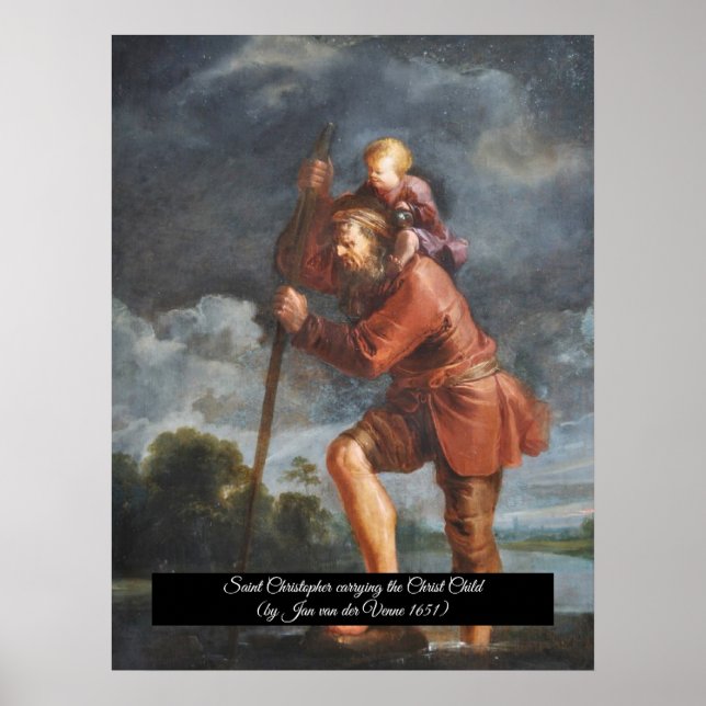 Saint Christopher with infant Christ Poster (Front)