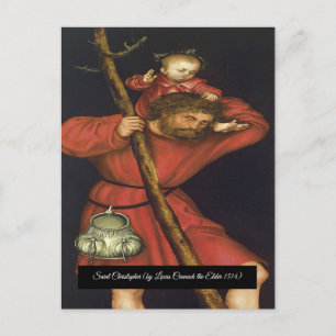 Saint Christopher with the Infant Christ Postcard