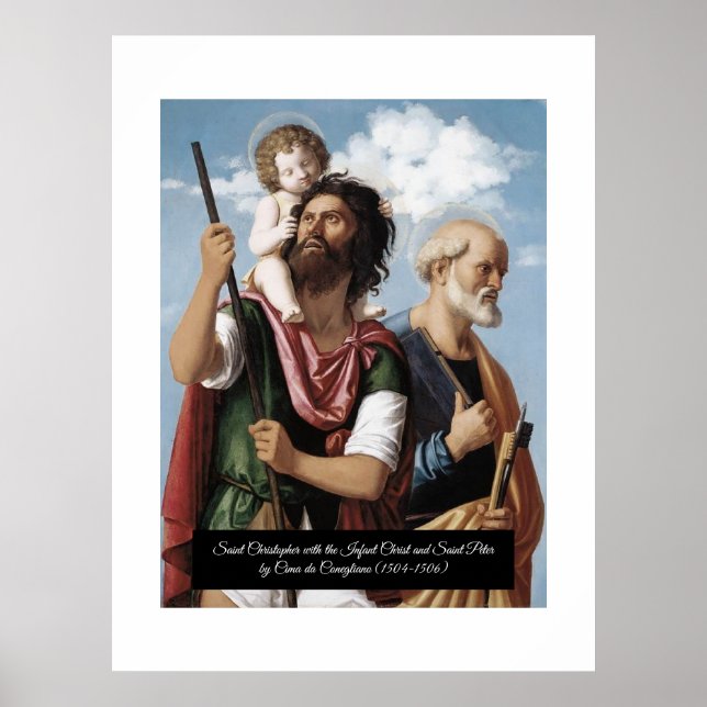 Saint Christopher with the Infant Christ Poster (Front)