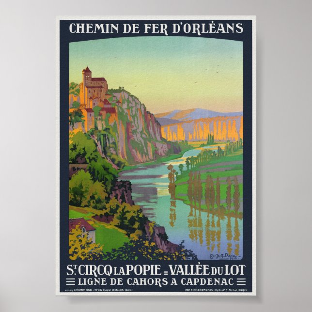 Saint-Cirq-Lapopie Vintage Poster 1914 (Front)