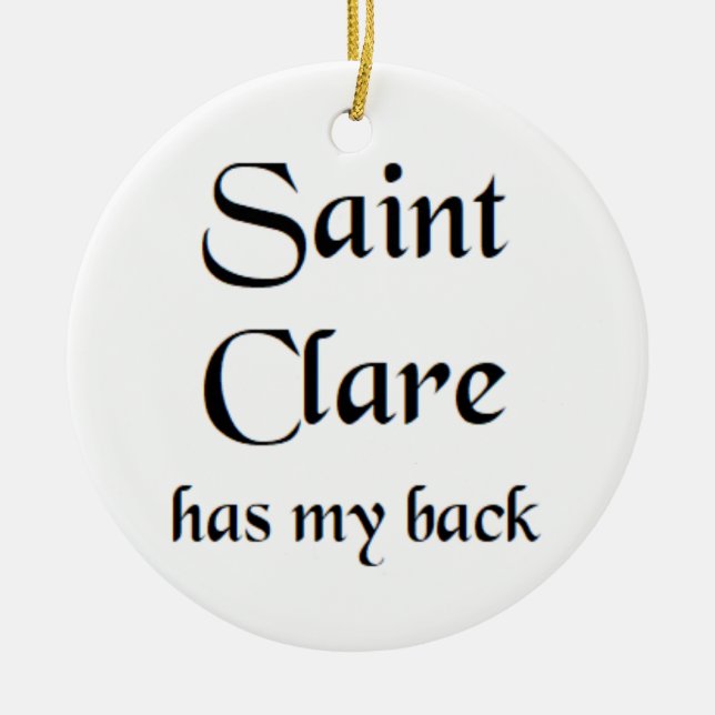 saint claire ceramic tree decoration (Front)