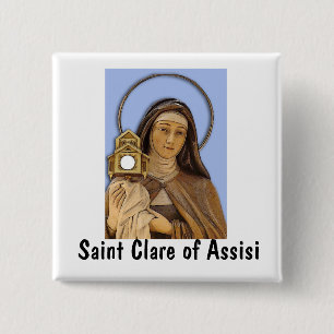 Saint Clare Assisi 15 Cm Square Badge